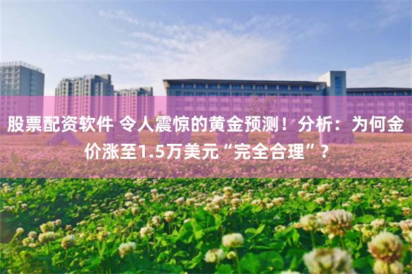 股票配资软件 令人震惊的黄金预测！分析：为何金价涨至1.5万美元“完全合理”？
