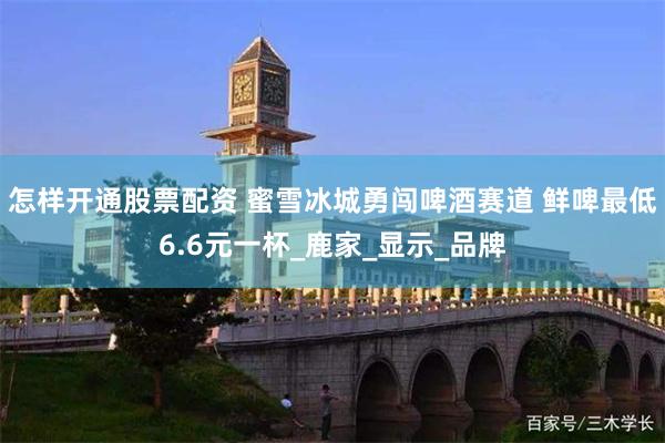 怎样开通股票配资 蜜雪冰城勇闯啤酒赛道 鲜啤最低6.6元一杯_鹿家_显示_品牌