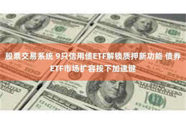 股票交易系统 9只信用债ETF解锁质押新功能 债券ETF市场扩容按下加速键