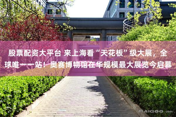 股票配资大平台 来上海看“天花板”级大展，全球唯一一站！奥赛博物馆在华规模最大展览今启幕
